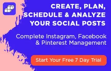 Complete Instagram, Facebook & Pinterest Management - Start Your Free 7 Day Trial