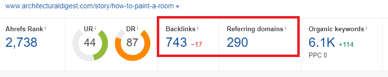 stats showing links to tutorials