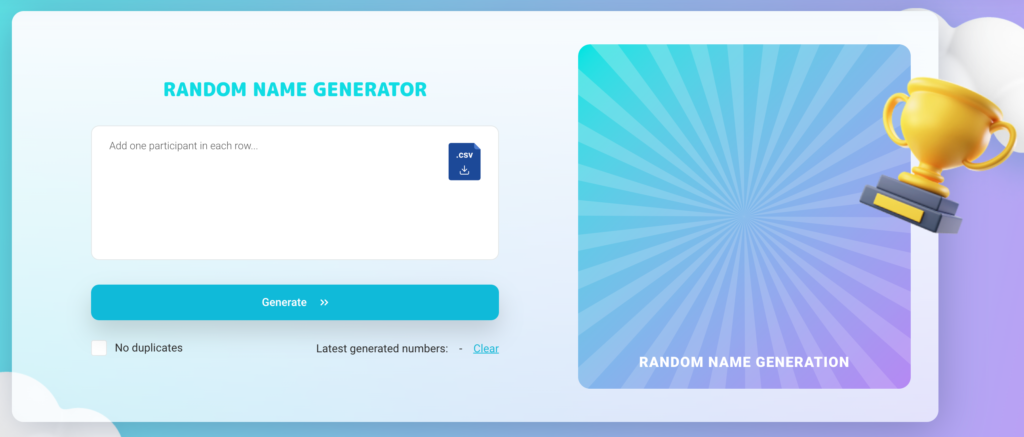 You to Gift Random Name Generator