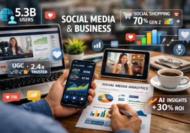 image shows social media use